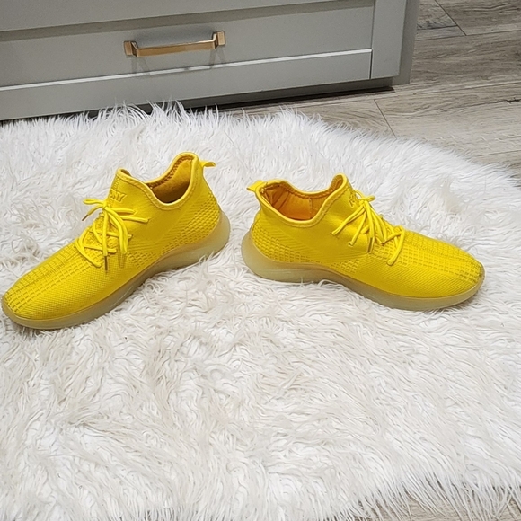 LIKE NEW Bright Yellow Pony Athletic Sneakers - Picture 4 of 7